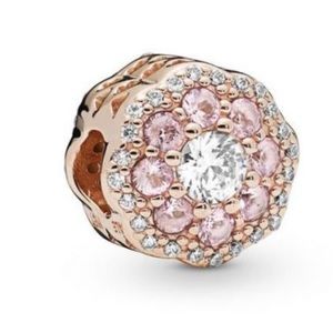 PANDORA PINK SPARKLE FLOWER CHARM